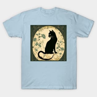 Black Cat Art T-Shirt